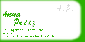 anna pritz business card